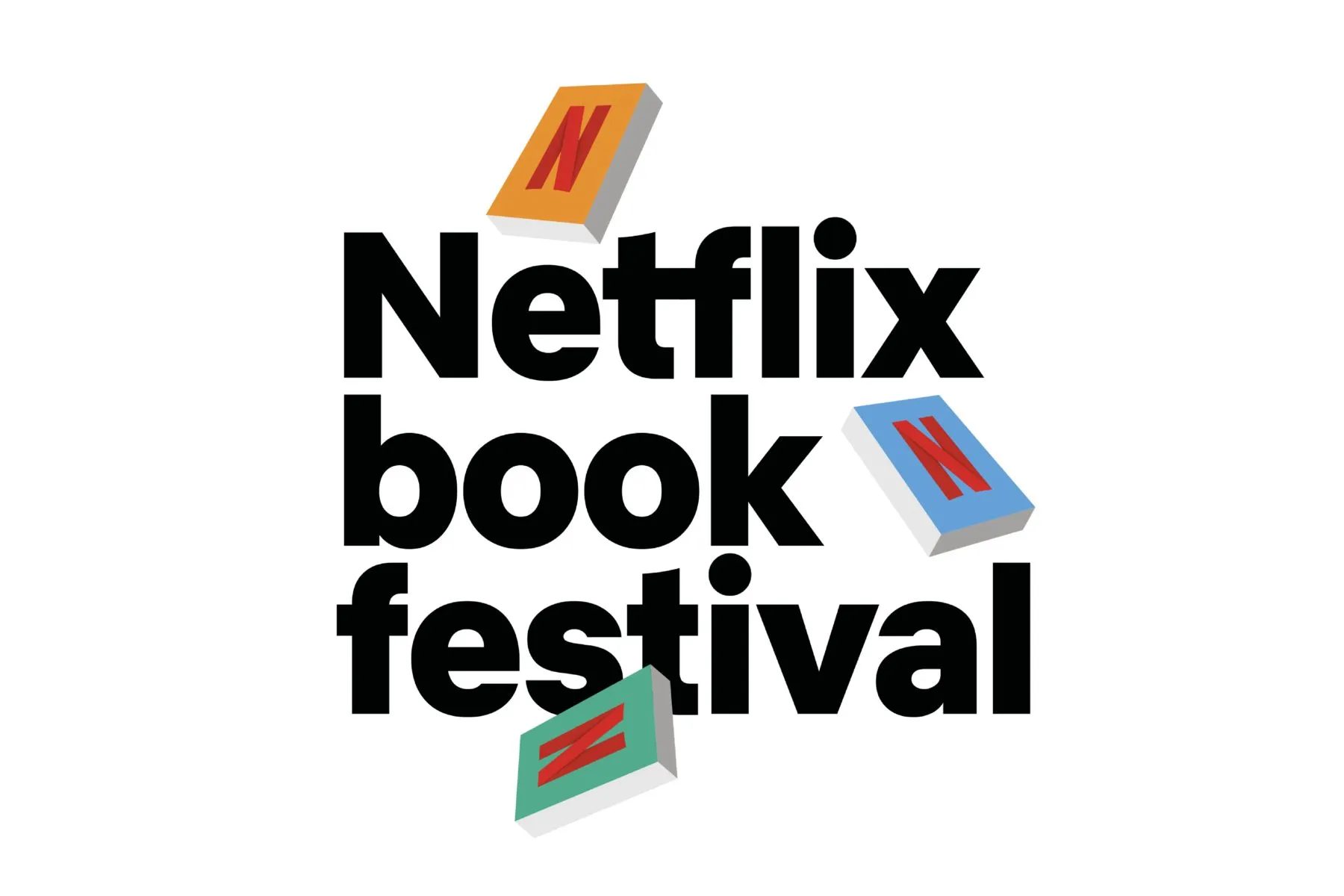 Scène du Netflix Book Festival à Paris : stands de livres, visiteurs et logo Netflix rouge